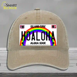 Hoaloha Hawaii Novelty License Plate Hat Unconstructed Cotton / Khaki