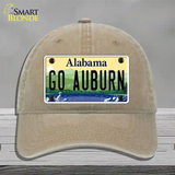 Go Auburn Novelty License Plate Hat Unconstructed Cotton / Khaki