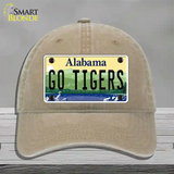 Go Tigers Novelty License Plate Hat Unconstructed Cotton / Khaki