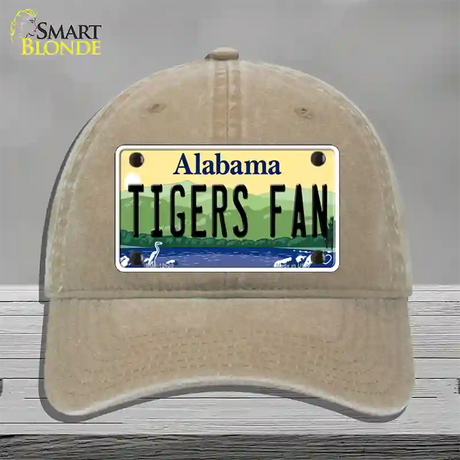 Tigers Fan Novelty License Plate Hat Unconstructed Cotton / Khaki