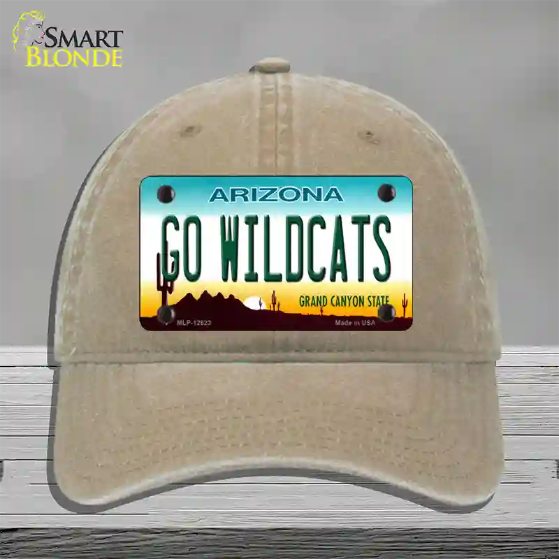 Go Wildcats Novelty License Plate Hat Unconstructed Cotton / Khaki