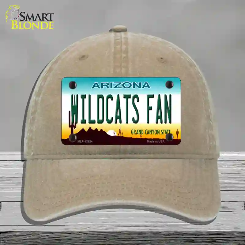 Wildcats Fan Novelty License Plate Hat Unconstructed Cotton / Khaki