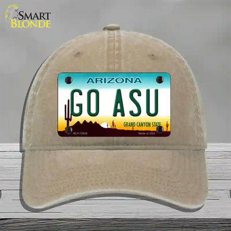 Go Arizona State Novelty License Plate Hat Unconstructed Cotton / Khaki