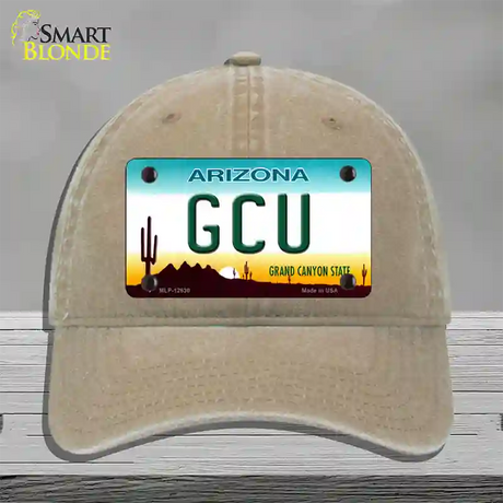 Grand Canyon Univ Novelty License Plate Hat Unconstructed Cotton / Khaki