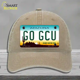 Go Grand Canyon Univ Novelty License Plate Hat Unconstructed Cotton / Khaki