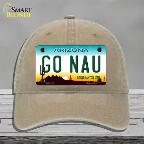 Go Northern Arizona Univ Novelty License Plate Hat Unconstructed Cotton / Khaki