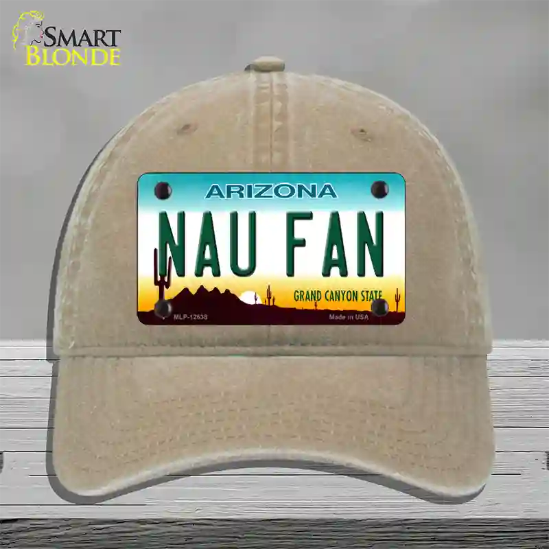 Northern Arizona Univ Fan Novelty License Plate Hat Unconstructed Cotton / Khaki