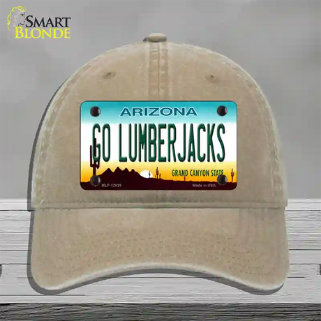 Go Lumberjacks Novelty License Plate Hat Unconstructed Cotton / Khaki