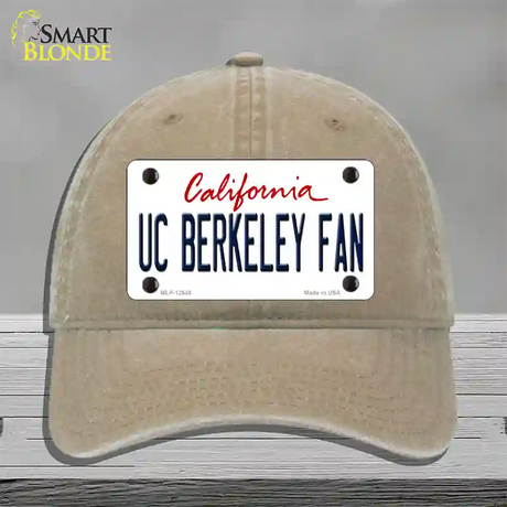 UC Berkeley Fan Novelty License Plate Hat Unconstructed Cotton / Khaki