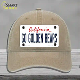 Go Golden Bears Novelty License Plate Hat Unconstructed Cotton / Khaki