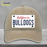 Bulldogs Novelty License Plate Hat Unconstructed Cotton / Khaki