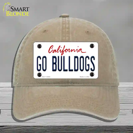 Go Bulldogs Novelty License Plate Hat Unconstructed Cotton / Khaki