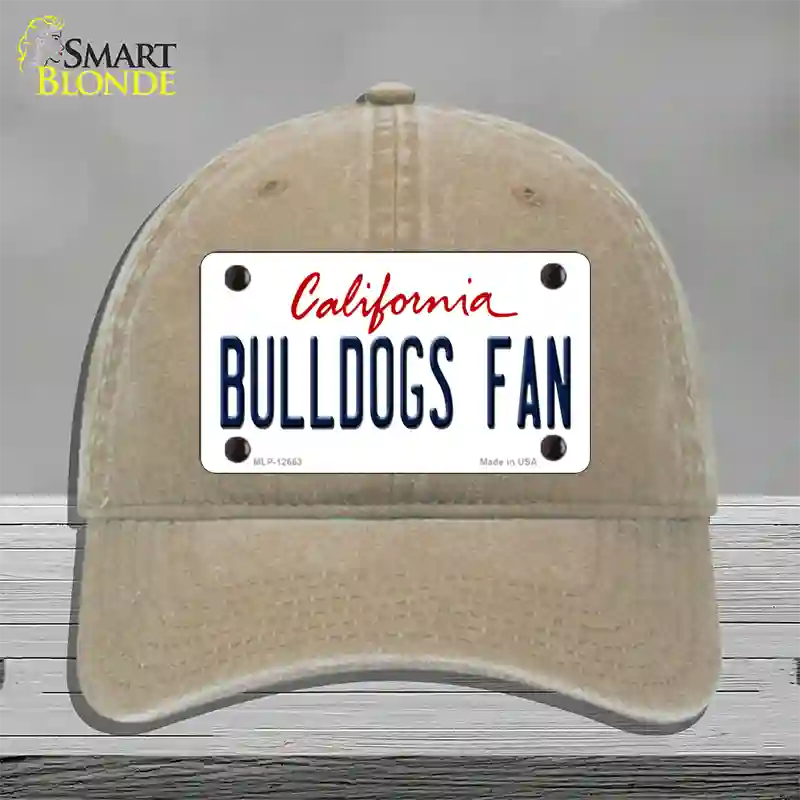 Bulldogs Fan Novelty License Plate Hat Unconstructed Cotton / Khaki