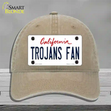 Trojans Fan Novelty License Plate Hat Unconstructed Cotton / Khaki