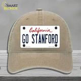 Go Stanford Novelty License Plate Hat Unconstructed Cotton / Khaki