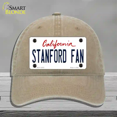 Stanford Fan Novelty License Plate Hat Unconstructed Cotton / Khaki