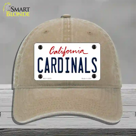 Cardinals Novelty License Plate Hat Unconstructed Cotton / Khaki