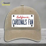 Cardinals Fan Novelty License Plate Hat Unconstructed Cotton / Khaki