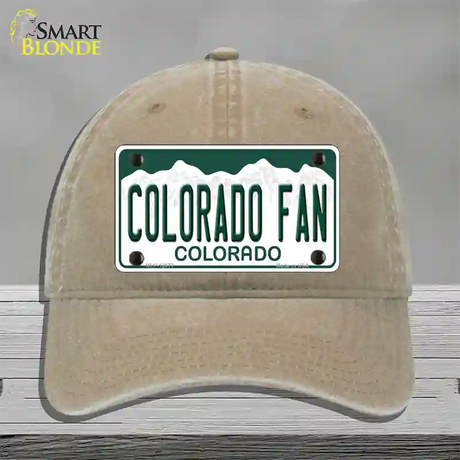 Colorado Fan Novelty License Plate Hat Unconstructed Cotton / Khaki