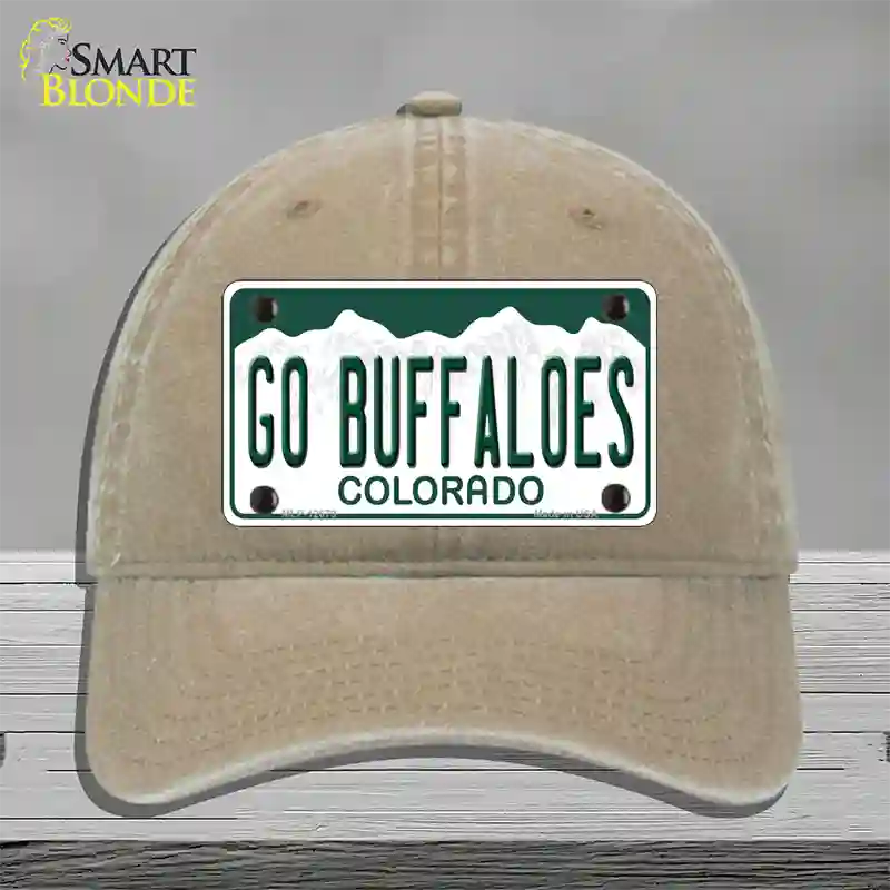 Go Buffaloes Novelty License Plate Hat Unconstructed Cotton / Khaki