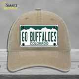 Go Buffaloes Novelty License Plate Hat Unconstructed Cotton / Khaki