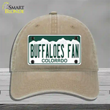 Buffaloes Fan Novelty License Plate Hat Unconstructed Cotton / Khaki