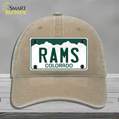 Rams Novelty License Plate Hat Unconstructed Cotton / Khaki