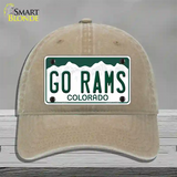 Go Rams Novelty License Plate Hat Unconstructed Cotton / Khaki