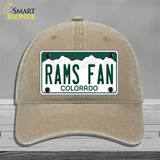 Rams Fan Novelty License Plate Hat Unconstructed Cotton / Khaki