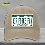 Air Force Fan Novelty License Plate Hat Unconstructed Cotton / Khaki