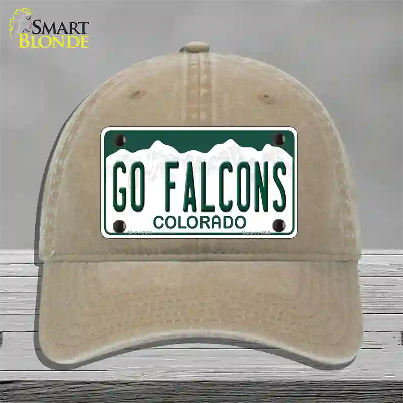 Go Falcons Novelty License Plate Hat Unconstructed Cotton / Khaki