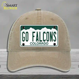 Go Falcons Novelty License Plate Hat Unconstructed Cotton / Khaki