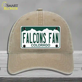 Falcons Fan Novelty License Plate Hat Unconstructed Cotton / Khaki