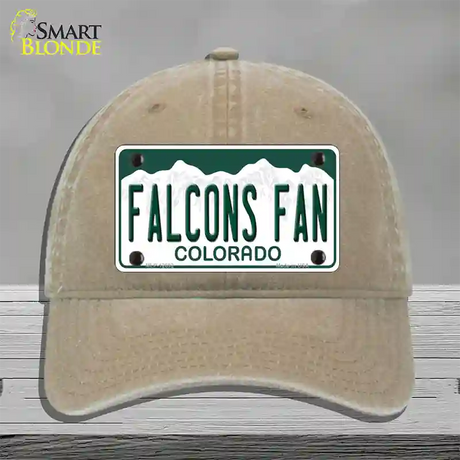 Falcons Fan Novelty License Plate Hat Unconstructed Cotton / Khaki