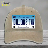 Bulldogs Fan Connecticut Novelty License Plate Hat Unconstructed Cotton / Khaki