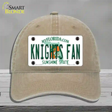 Knights Fan Novelty License Plate Hat Unconstructed Cotton / Khaki