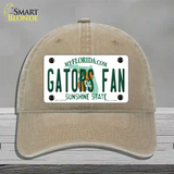 Gators Fan Novelty License Plate Hat Unconstructed Cotton / Khaki