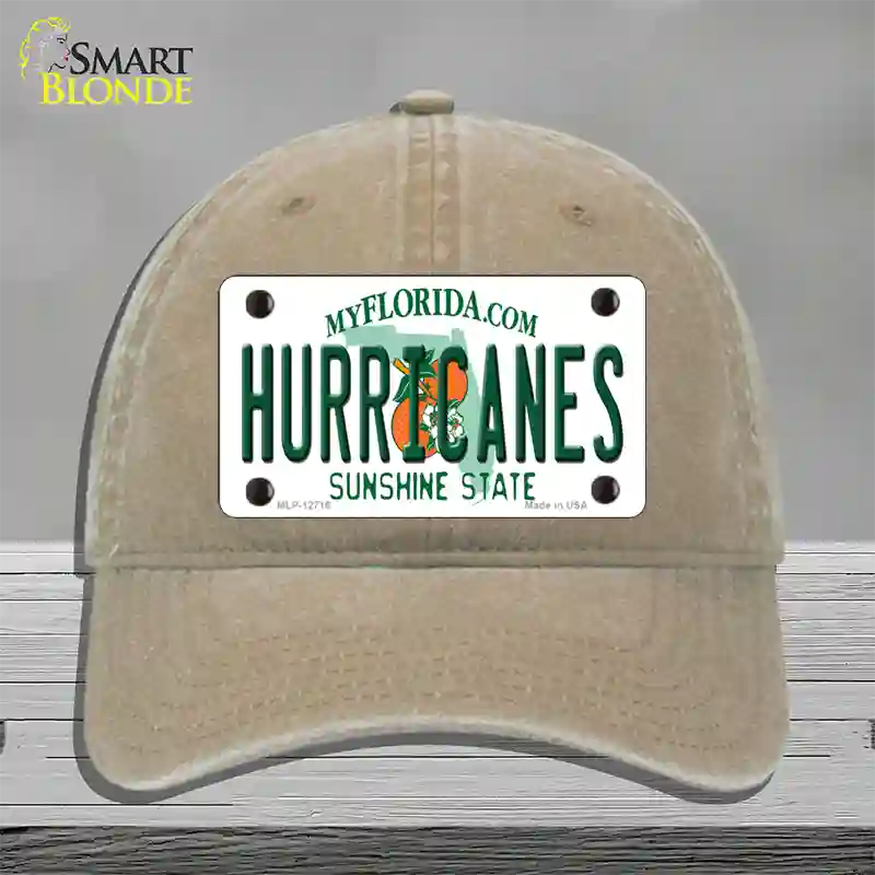 Hurricanes Novelty License Plate Hat Unconstructed Cotton / Khaki