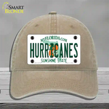 Hurricanes Novelty License Plate Hat Unconstructed Cotton / Khaki