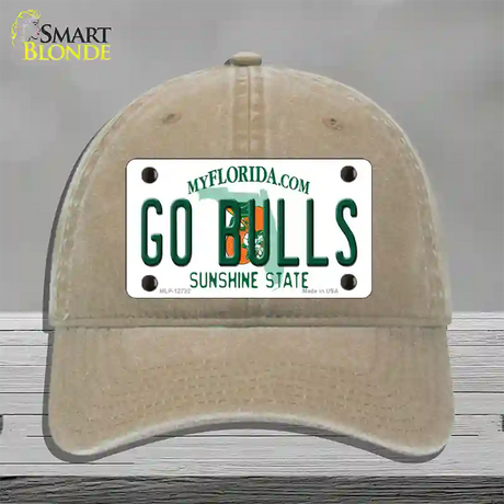 Go Bulls Novelty License Plate Hat Unconstructed Cotton / Khaki