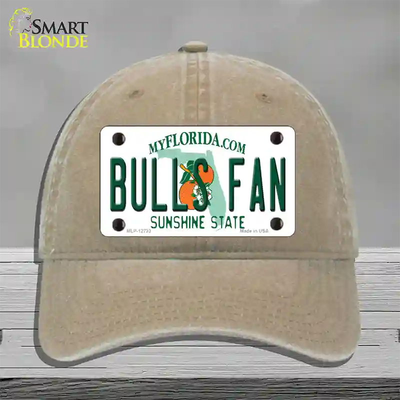 Bulls Fan Novelty License Plate Hat Unconstructed Cotton / Khaki