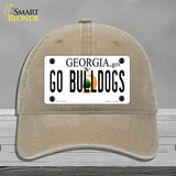 Go Bulldogs Georgia Novelty License Plate Hat Unconstructed Cotton / Khaki