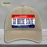 Go Boise State Novelty License Plate Hat Unconstructed Cotton / Khaki