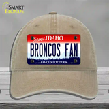 Broncos Fan Novelty License Plate Hat Unconstructed Cotton / Khaki