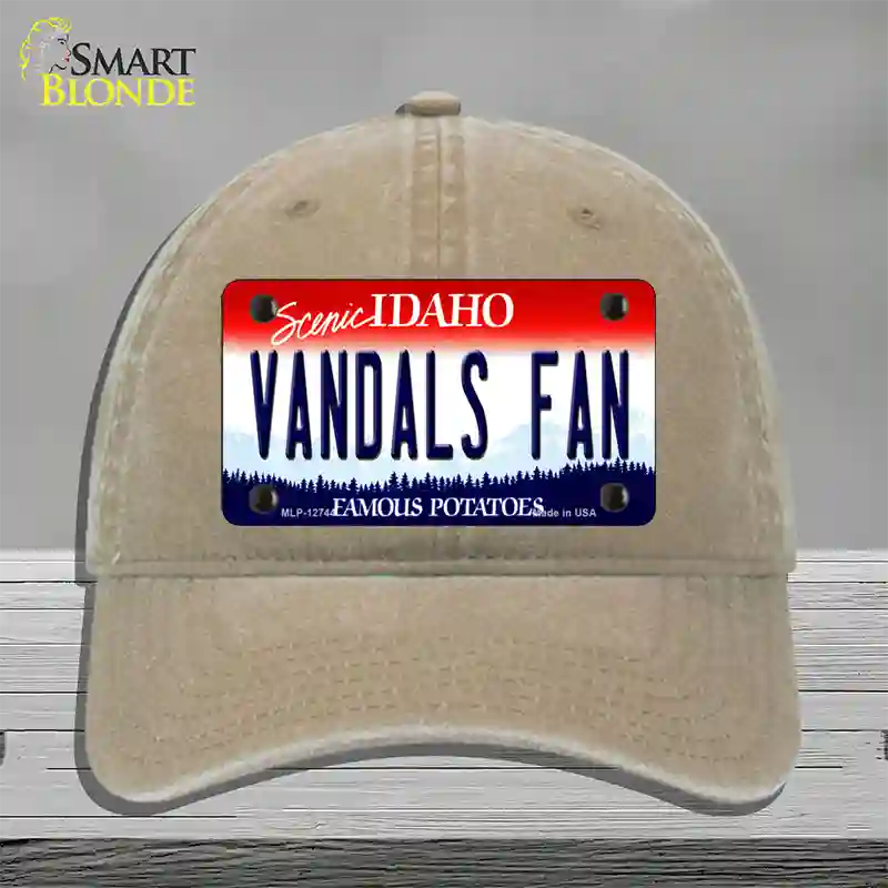 Vandals Fan Novelty License Plate Hat Unconstructed Cotton / Khaki