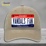 Vandals Fan Novelty License Plate Hat Unconstructed Cotton / Khaki