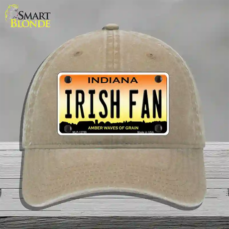 Irish Fan Novelty License Plate Hat Tag Unconstructed Cotton / Khaki