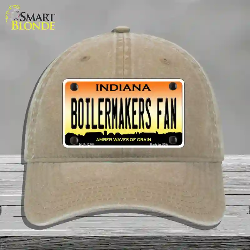 Boilermakers Fan Novelty License Plate Hat Tag Unconstructed Cotton / Khaki