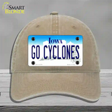 Go Cyclones Novelty License Plate Hat Tag Unconstructed Cotton / Khaki