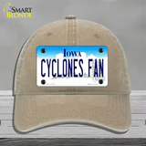 Cyclones Fan Novelty License Plate Hat Tag Unconstructed Cotton / Khaki